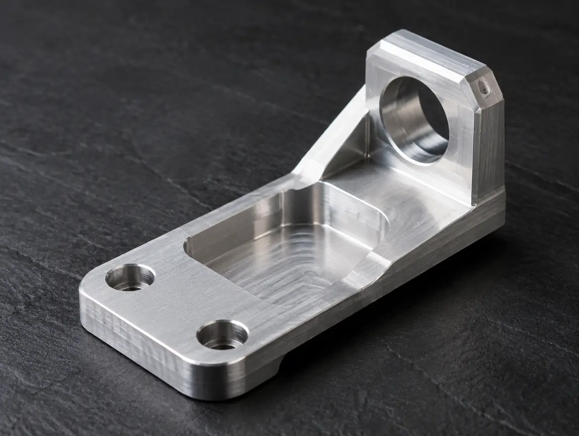 An as-machined aluminum bracket